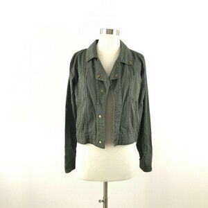 Sound & Matter Jacket Women M Green Beige Crochet